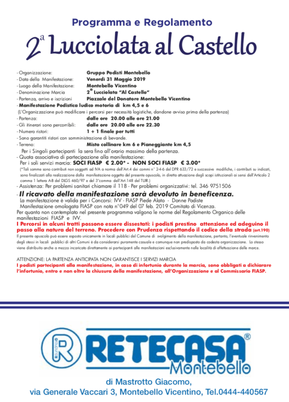 Retro Lucciolata al Castello 2019